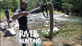 Hunting a RIVER MONSTER for food | Quarantine Camping Jamaica