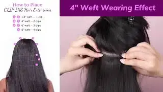 Genius Weft Body Wave Clip-Ins | Seamless Human Hair Extensions for Black Women | 14 Inch 100g