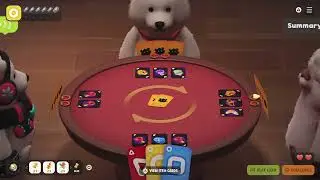 playing Card games in Party Animals