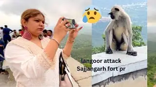 Sajjangarh Fort mein Sunset point and Langoor dekha😂 | Day 4 | Udaipur Trip 2025 | The Scorpion Duo