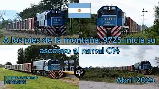 A los pies de la montaña: la 9725 inicia su ascenso al mítico ramal C14 - Abril 2024