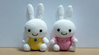 おすわりうさぎちゃんの編みぐるみの編み方🐰