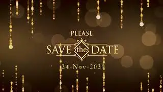 Wedding invitation Golden Text 2020, Golden text invitation 2020