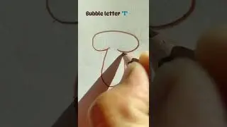 Bubble letter 'T' | calligraphy | @PaintTheFont #shorts #viralvideo #PTFart