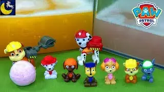 Paw Patrol Surprise Fizzy Water Toys Mini Figures Construction Pups Fizz Bubbles Toy Video for Kids