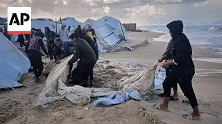 Scenes in Gaza as heavy rain batters shelters
