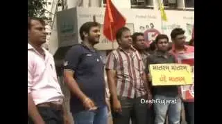 ABVP holds protest in Ahmedabad Gujarat