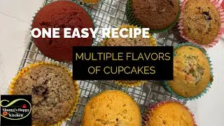One easy recipe multiple cupcakes | How to make variety of cupcakes 