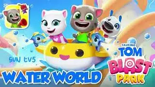 Talking Tom Blast Park - NEW WATER WORLD UPDATE Gameplay (Android,iSO) Apple Arcade