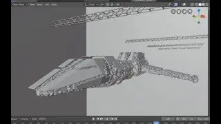 #43 3d modeling and animation Sci-Fi spaceship in 90 minutes!!! - 4x timelapse