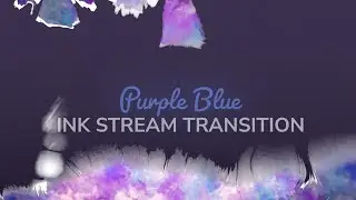 Blue Purple Ink Stream Transition &ndash; Smooth Matte Animation for Twitch & OBS