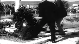President Franklin D. Roosevelt meeting Winston Churchill and other British offic...HD Stock Footage