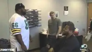 NFL rivals Ndamukong Suh and T J  Lang square off on American Muscle