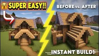 SUPER EASY! Minecraft Starter House INSTANT UPGRADE (Before vs. After)#1