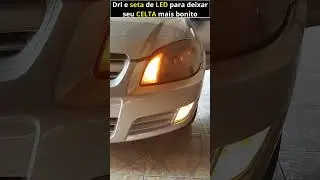 Celta com Led Drl e seta #celta #celtarebaixado #carro#corsahatch