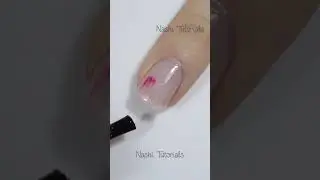 Pink Dry Brush and Dot Abstract Nail Art Tutorial #shorts