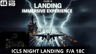 F18 (Case III) ICLS Landing at Night | A Pilot's Perspective in DCS World | Immersive Experience