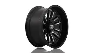 XD WHEELS - XD865 PHOENIX - GLOSS BLACK MILLED WITH BLACK LIP