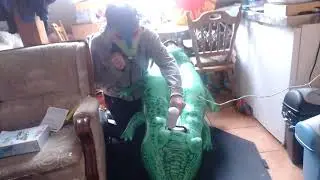 Inflatable Popping Blow To POP Mouth inflation Crocodile And Ball