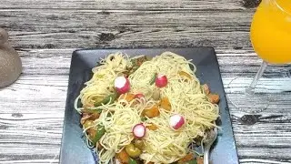 Making an irresistible vegetable pasta dish