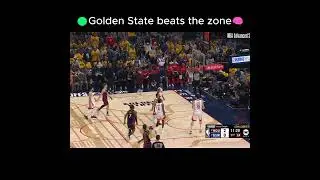 Warriors easily beat the zone defense (Draymond Green 3) #nba #basketball #warriornation