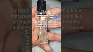 Blossom Zodiac Sign Vanilla Scented Moisturizing Roll-On Lip Gloss with Crystals, Made in USA,