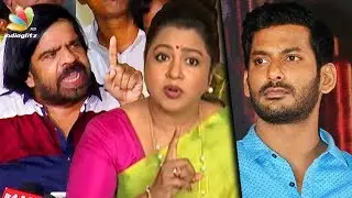 Vishal must resign : Radhika Sarathkumar Angry Speech | T Rajendar, Cheran | Producers Council