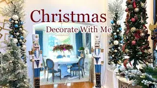 NEW CHRISTMAS DECORATE WITH ME II CHRISTMAS 2021 DECORATING IDEAS II ENTRY HALL DECOR