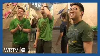 ND fans find symbolism in pre-game climb