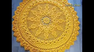 crochet mandala rug #156/мандала крючком/mandala de crochet/Häkel-Mandala/钩针地垫/크로셰 만다라