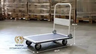 Xe đẩy h&agrave;ng 4 b&aacute;nh gấp gọn HLVINA