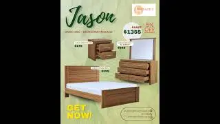 AFFORDABLE JASON DARK OAK BEDROOM PACKAGE DEAL WITH  5% DISCOUNT!!! #home #furniture