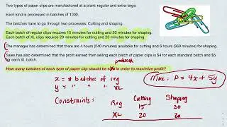 Linear Programming - Maximixation Problem (Graphical Approach)