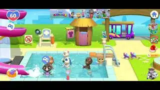 Talking Tom and friends gameplay pool party