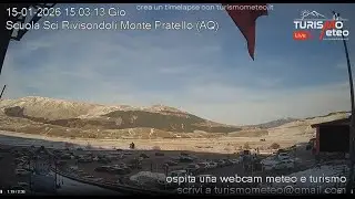 TIMELAPSE Monte Pratello Roccaraso 15-01-26 Webcam Scuola sci Monte Pratello Turismometeo.it