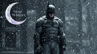 (No Ads) Snowstorm Ambience with Batman Watching Over Gotham 🦇❄️ | Sleep Sounds for Deep Rest
