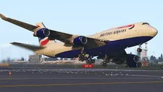 Crazy Boeing 747 Turbulent Crash Landing | Xplane 11
