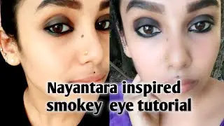 Nayanthara inspired EYE MAKEUP look | Smokey eye look | Malayalam tutorial