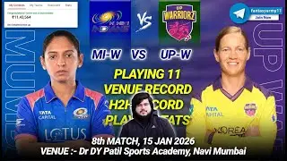 MI-W vs UP-W Dream11 Prediction | MI-W vs UP-W Dream11 | Mumbai vs UP Dream11 8th WPL 2026