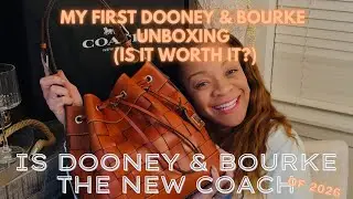 My FIRST Dooney & Bourke Handbag Unboxing 👜 | Worth the Hype? Belmar Woven Drawstring 30 #fashion 
