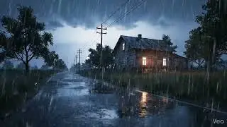 Rain and Gentle Thunder Sounds 🌩️ Deep Sleep & Anxiety Relief | 10 Hours