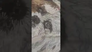 Embroidery portrait 🧵A little bit of slow-stitching magic 🐕✨✨ #embroidery