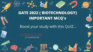 GATE BIOTECHNOLOGY 2023 - Important MCQ's with concept