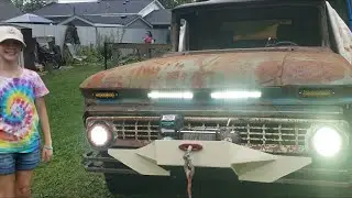 63 chevy trail rig / mud truck part 13 lighting