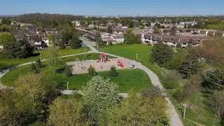 Today's scooter ride in bright sunshine and drone video from 133 feet (41m) high in the air.