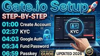 How to Set Up Gate.io Account Step-by-Step (2026) | KYC, Google Auth, Passkey & Fund Password