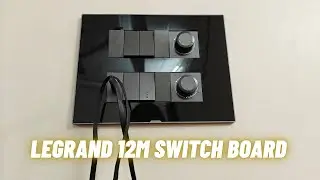 Legrand 12 Model Switch Board Glossy Looks | Myrius Next Generation | Black with Grey Colour 