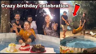 Craziest birthday celebration 🔥| Ginni pandey | पानी में फेक दिया लड़की को
