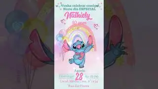 CONVITE DIGITAL LILO STITCH #shorts #conviteanimado #convitesanimados #convitedigital #convite