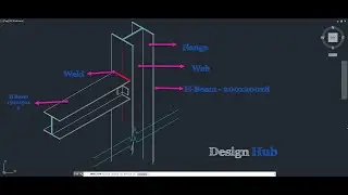 Beam connection |Structural design| Autocad tutorial |